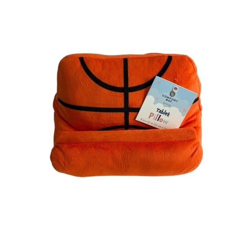 Comfort Bay for Kids Tablet Pillow 8in x 12in Orange Basketball Design NEW